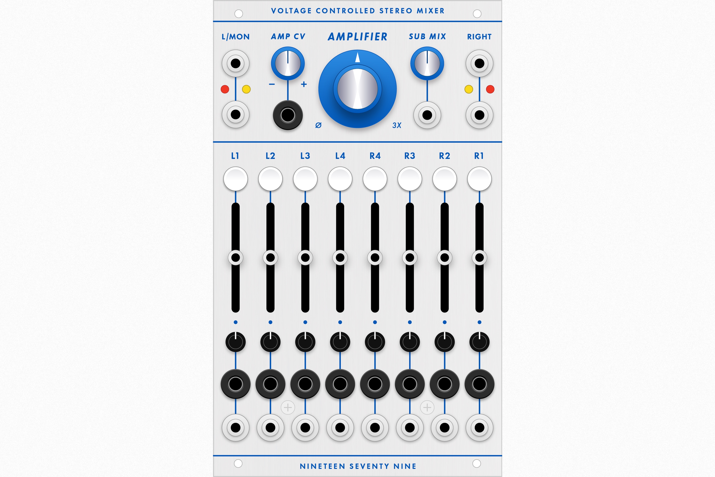 1979 VCSM Voltage Controlled Stereo Mixer for Buchla format systems
